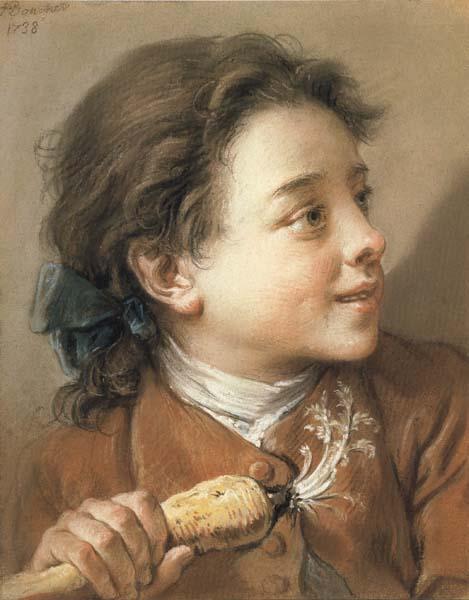 Francois Boucher Boy holding a Parsnip Sweden oil painting art